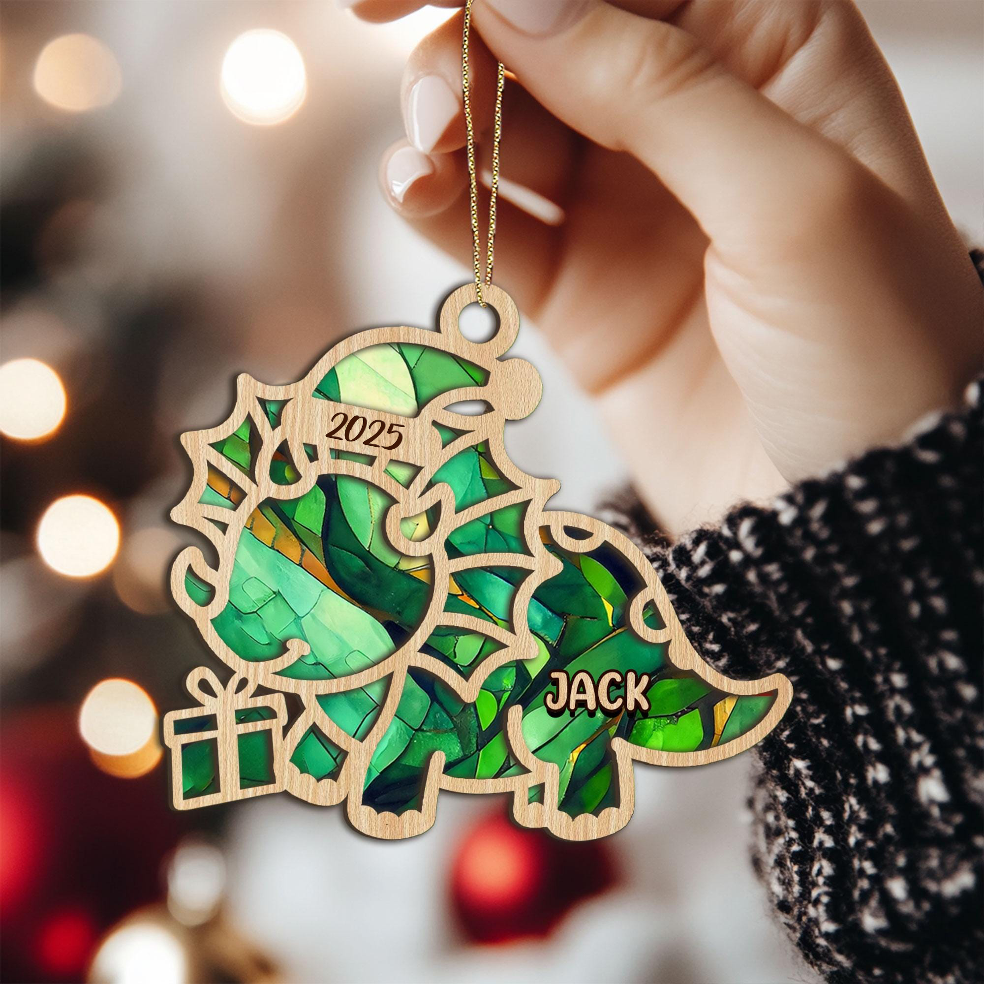 Personalized Dinosaur Christmas Tree Ornaments | MCGift148