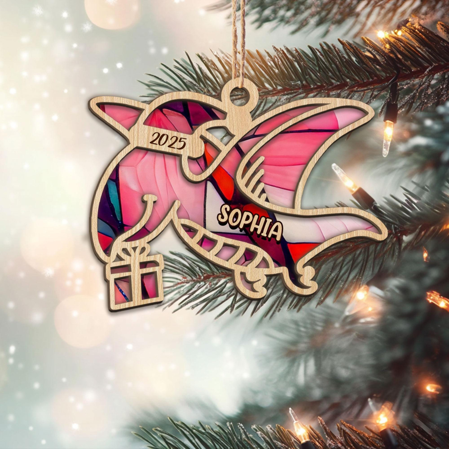 Personalized Dinosaur Christmas Tree Ornaments | MCGift148