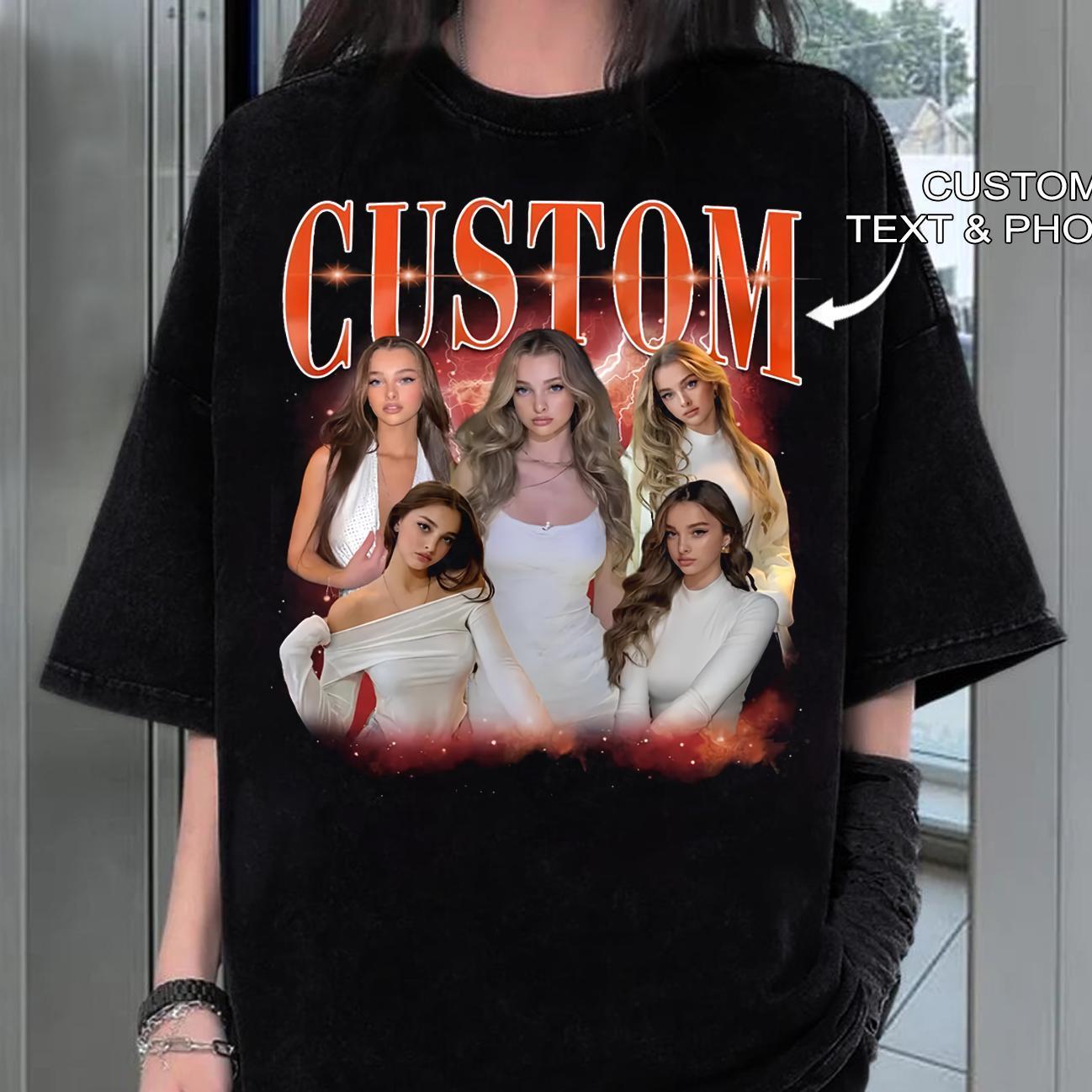 Personalized Original Comfort Cotton Portrait Photo T-Shir | MCGift04