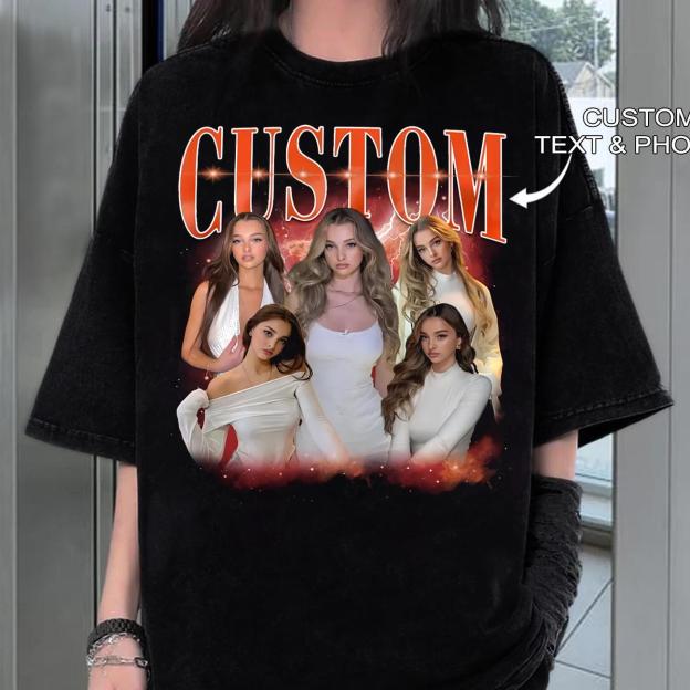 Personalized Original Comfort Cotton Portrait Photo T-Shir | MCGift04