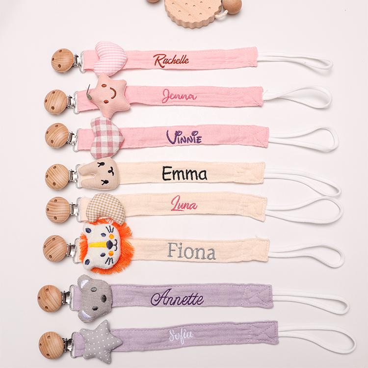Personalized Embroidered Lovely Pacifier Strap For Baby | CWToy133