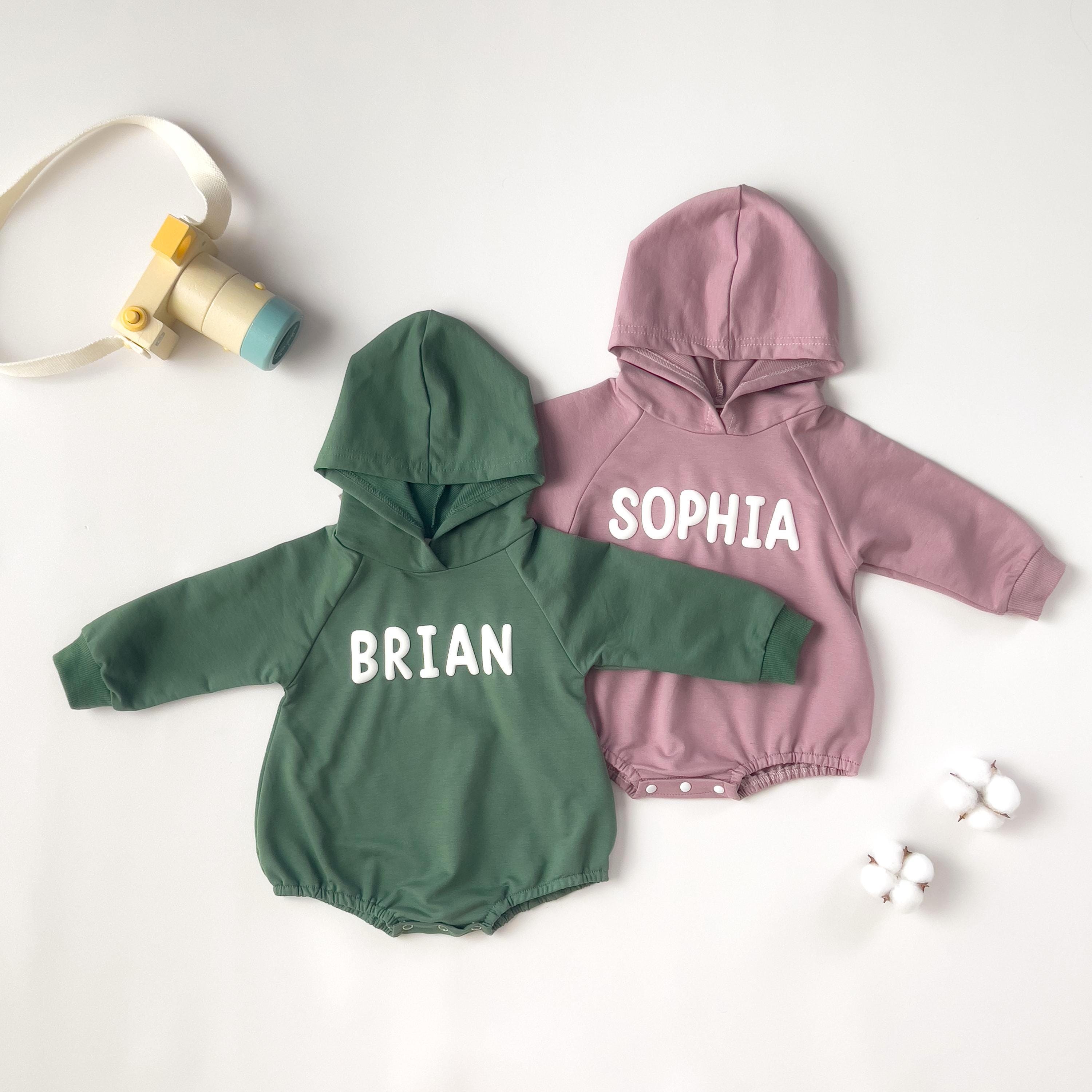 Personalized Cute Baby Hooded Bodysuit | CWBaby260