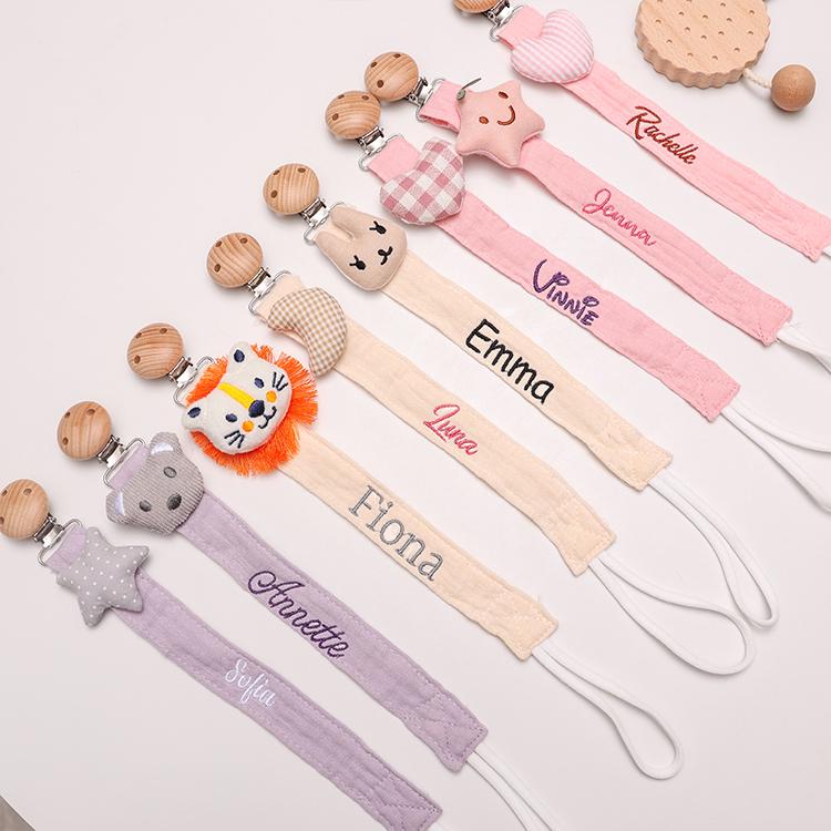 Personalized Embroidered Lovely Pacifier Strap For Baby | CWToy133