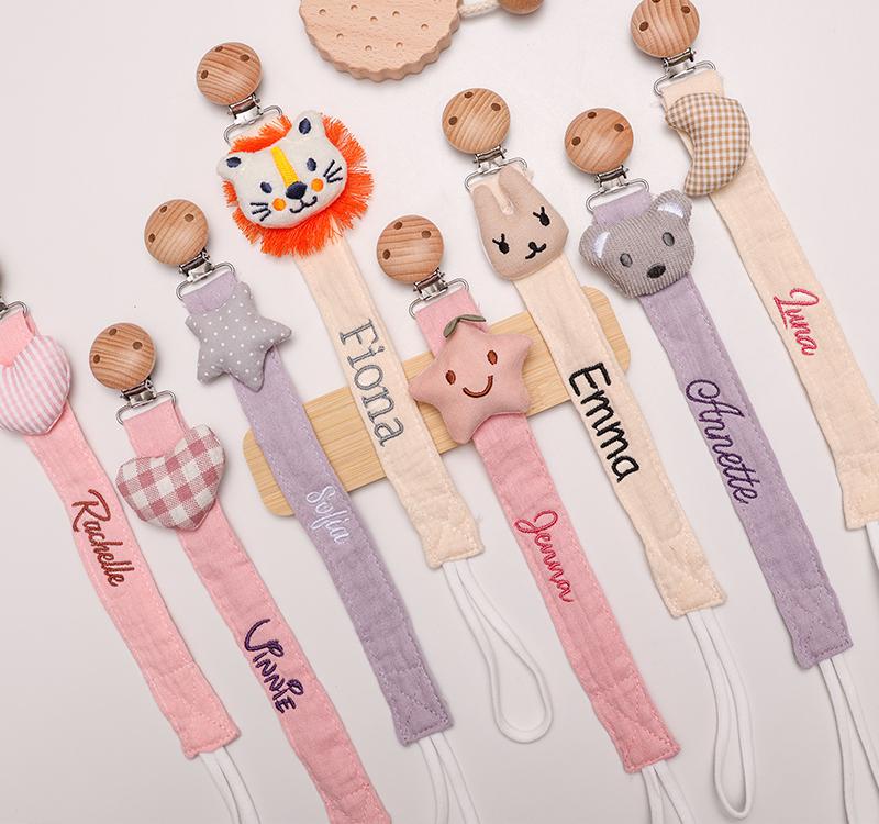 Personalized Embroidered Lovely Pacifier Strap For Baby | CWToy133