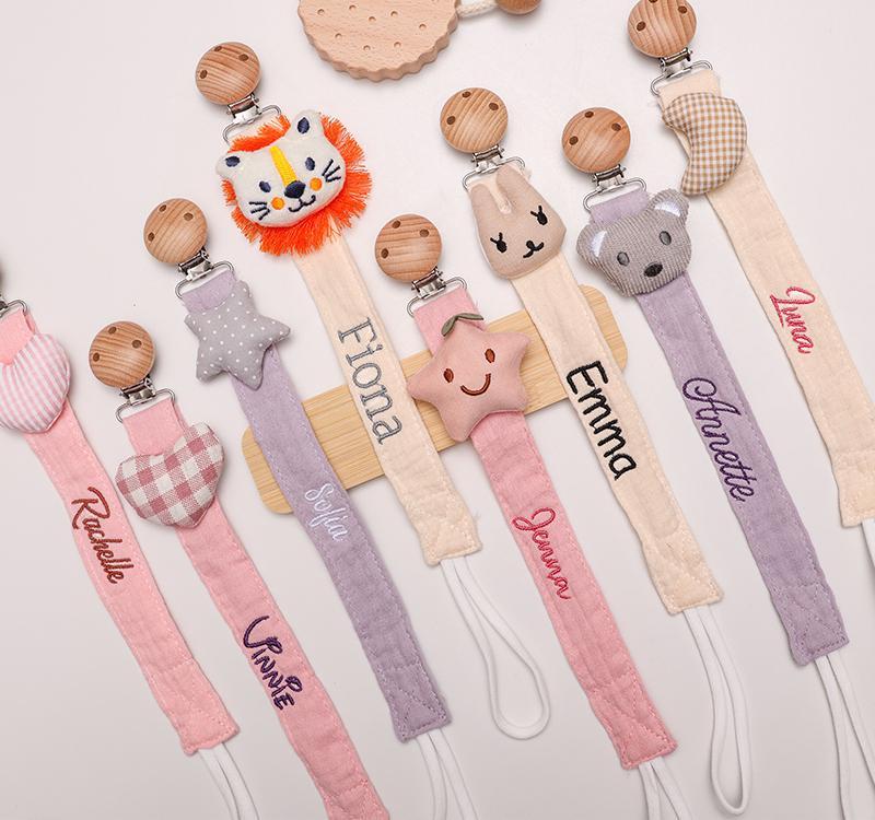Personalized Embroidered Lovely Pacifier Strap For Baby | CWToy133