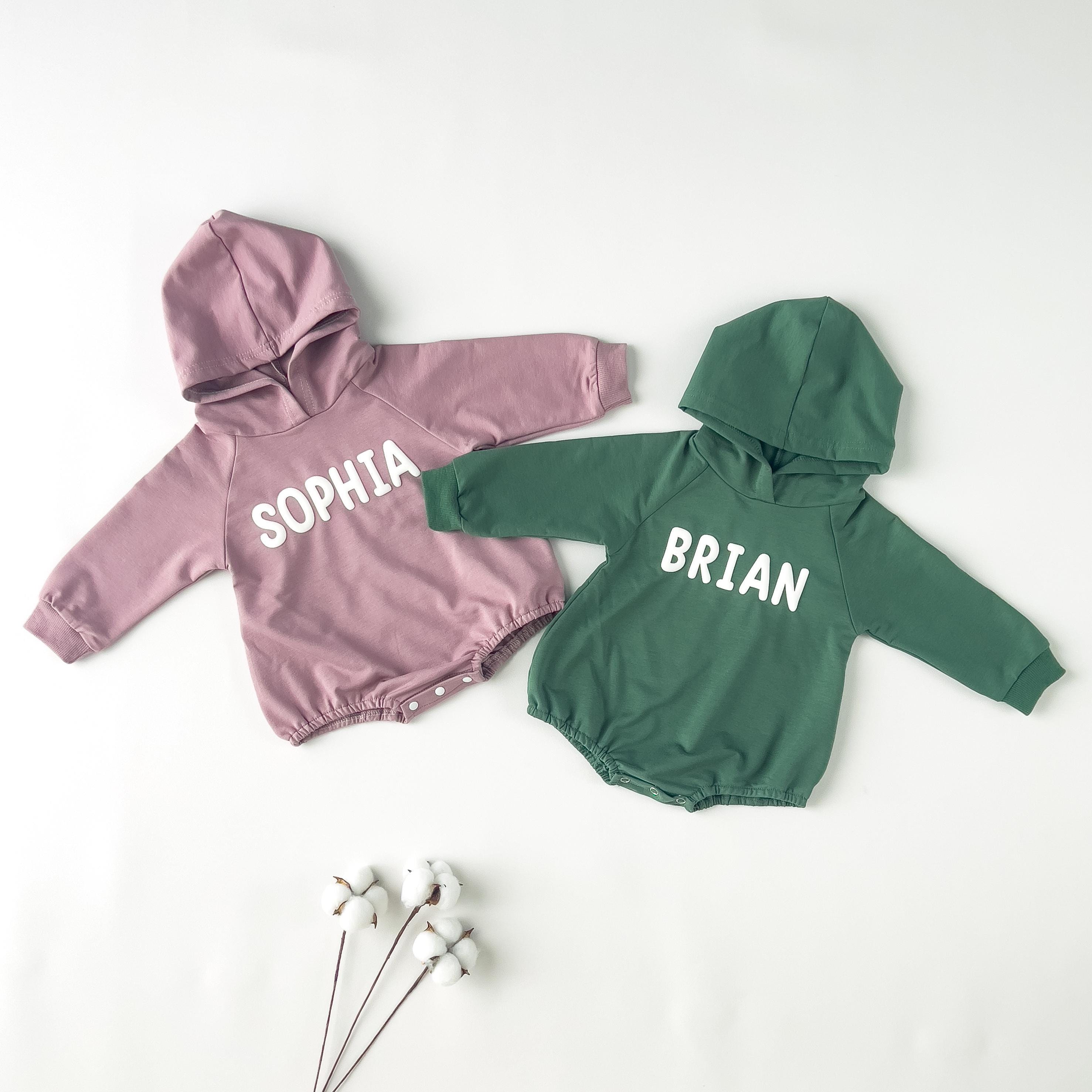Personalized Cute Baby Hooded Bodysuit | CWBaby260