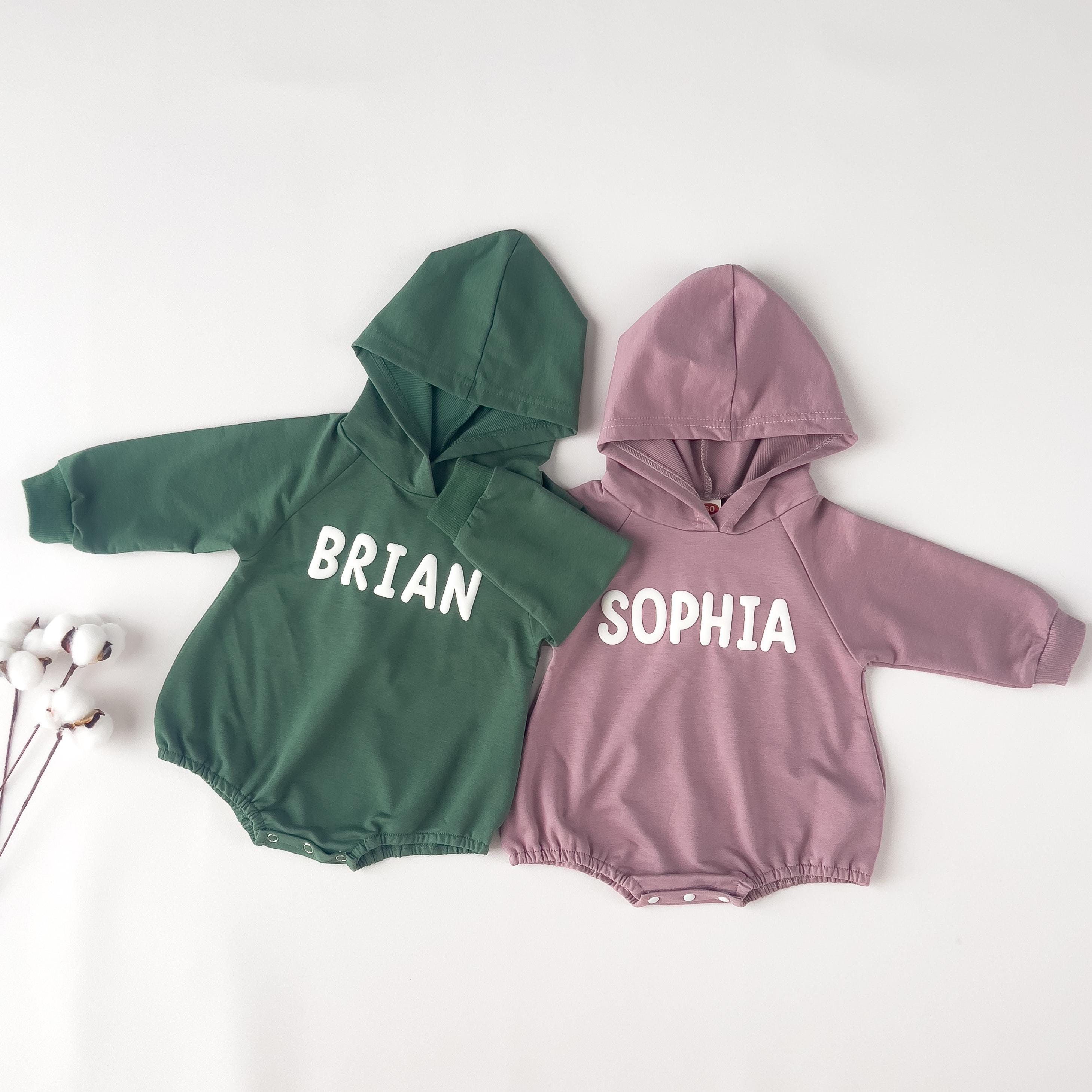 Personalized Cute Baby Hooded Bodysuit | CWBaby260