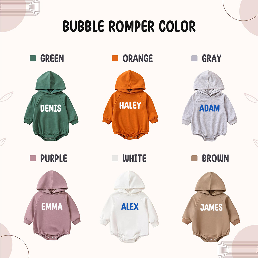 Personalized Cute Baby Hooded Bodysuit | CWBaby260