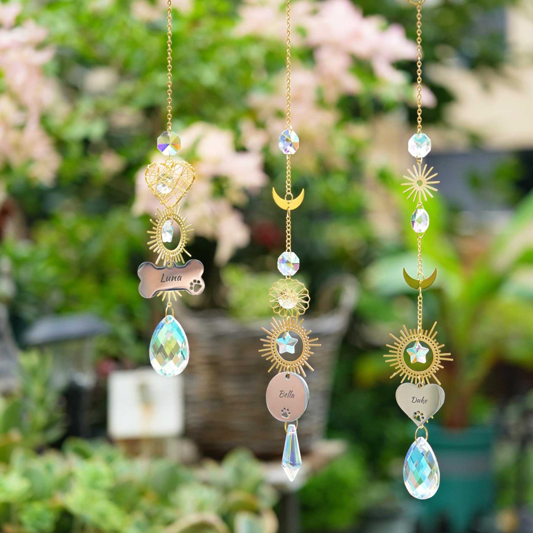 Personalized Pet Memorial Suncatcher Hanging Rainbow Bridge | BKPet363