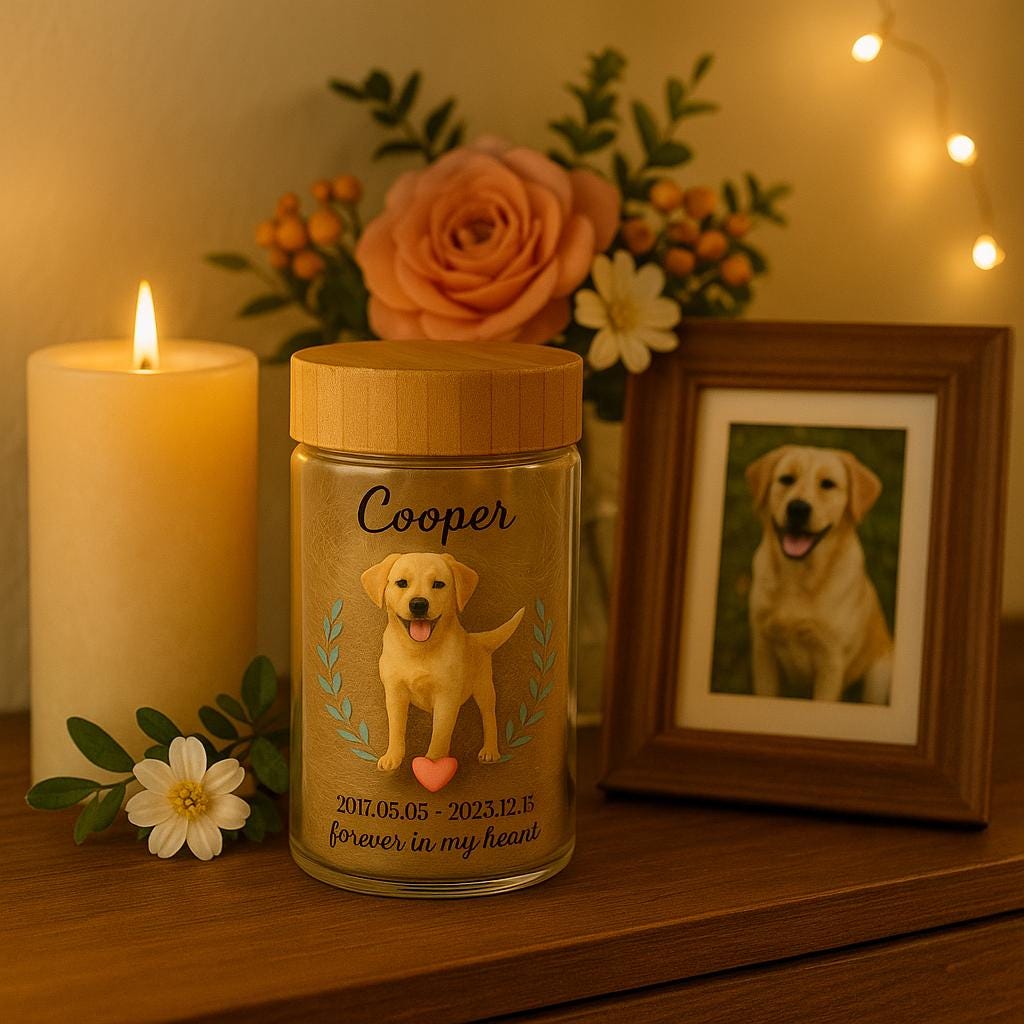Personalized Pet Fur Memorial Jar | BKPet466