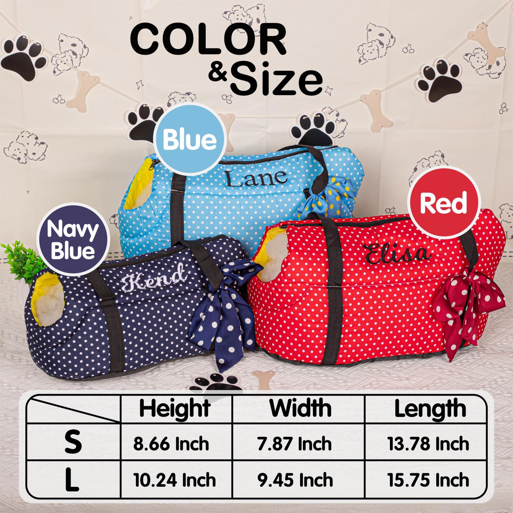 Personalized Embroidered Pet Lightweight Soft Travel Tote | BKPet465