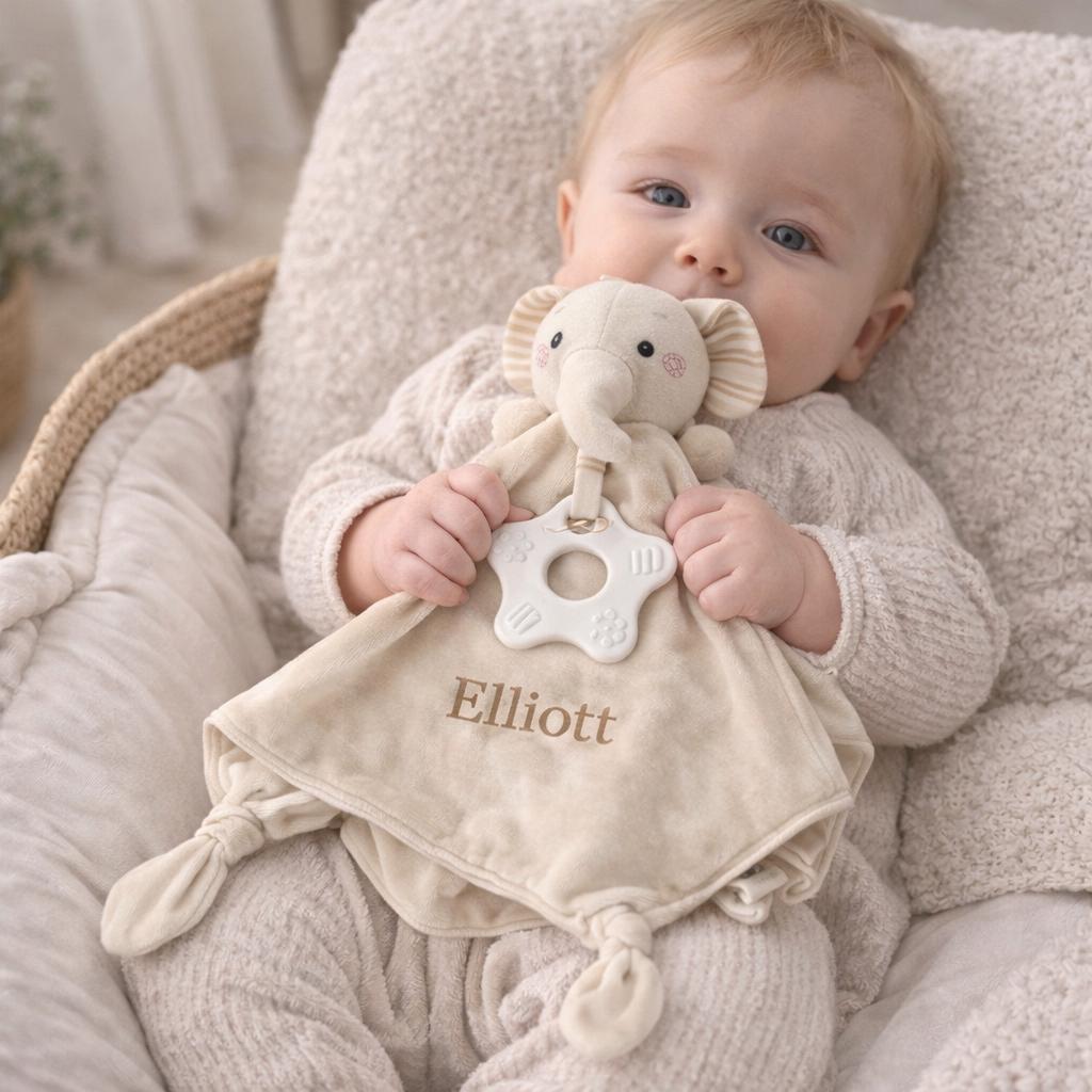 Personalized Baby Embroidery Comforter Sleep Toy | CWToy179