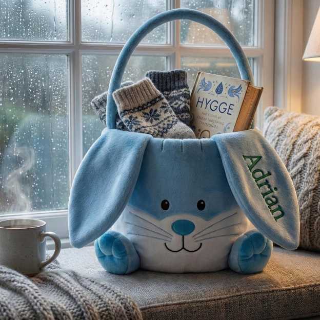 Personalised Embroidered Easter Bunny Basket | CWEaster95