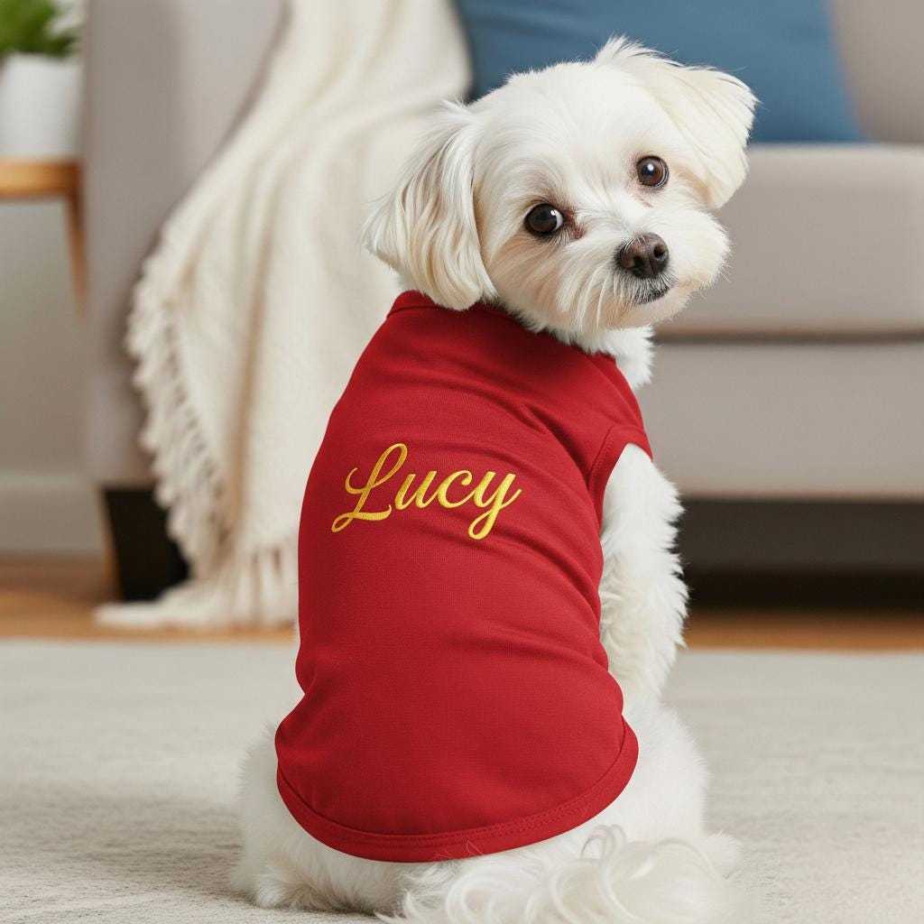 Personalized Embroidery Soft Large Size Pet Shirt | BKPet442
