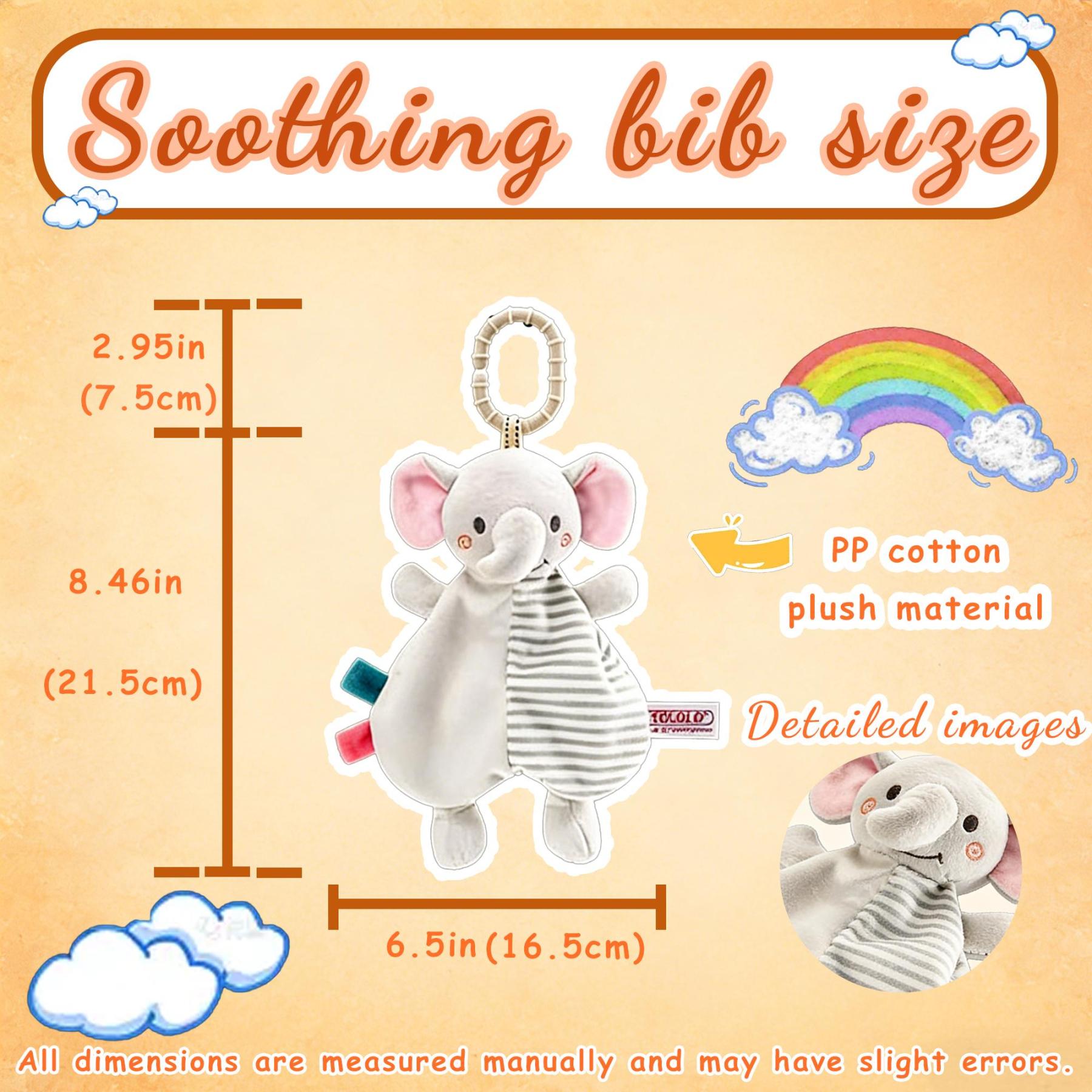 Personalized Baby Animal Bed Hanging Stripe Cuddle Toy | CWToy187