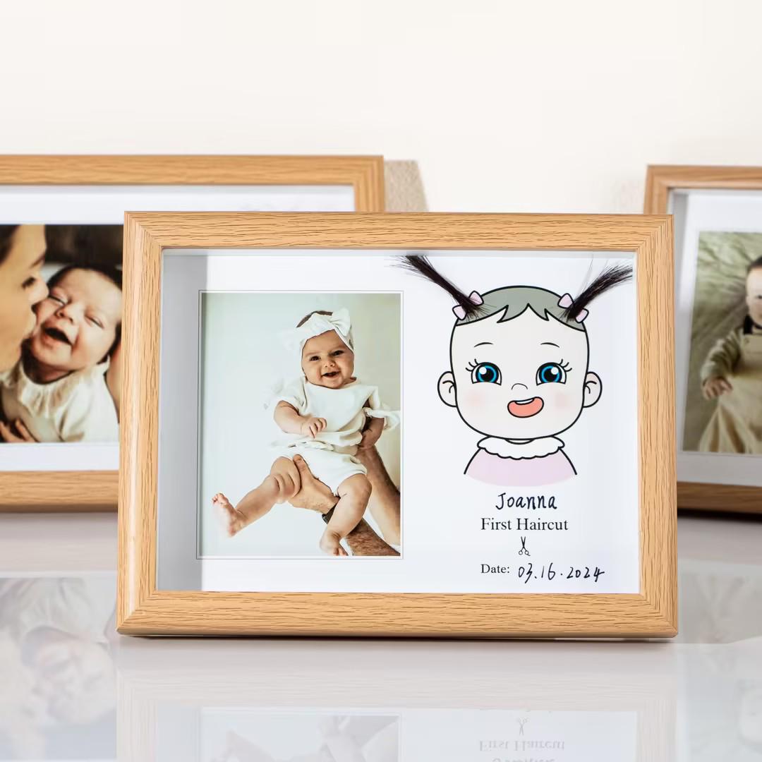 Personalized Wooden First Haircut Keepsake Frame | CWGift51