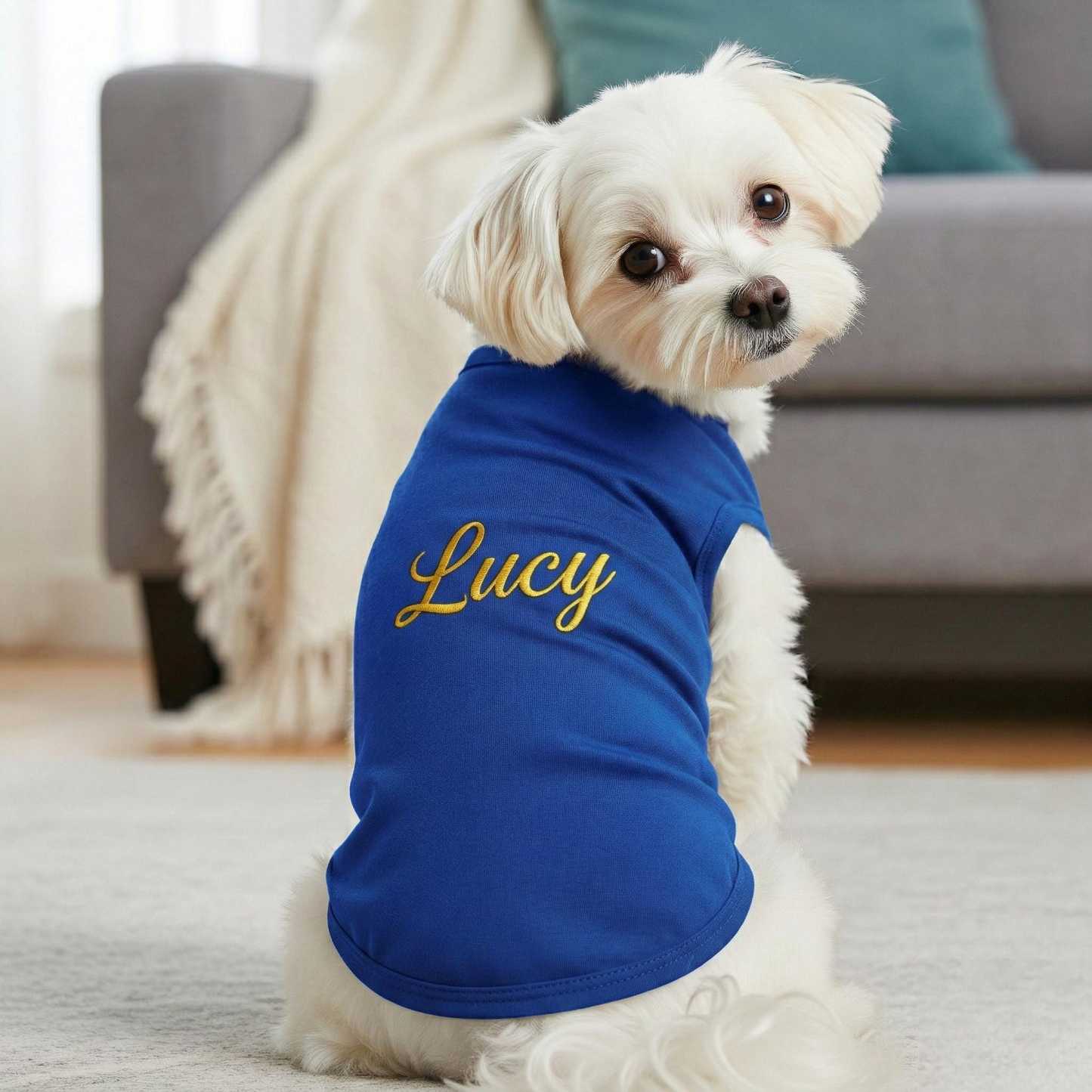 Personalized Embroidery Soft Large Size Pet Shirt | BKPet442