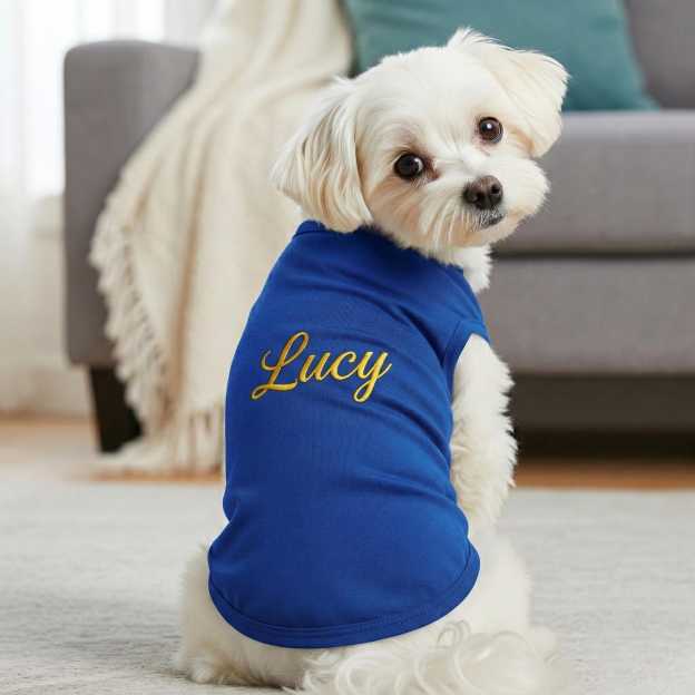 Personalized Embroidery Soft Large Size Pet Shirt | BKPet442