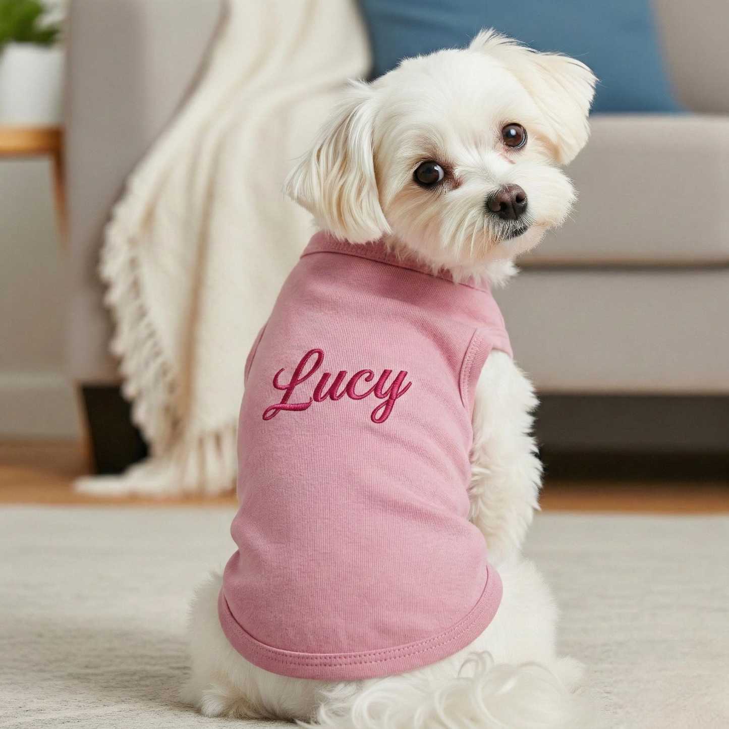 Personalized Embroidery Soft Large Size Pet Shirt | BKPet442