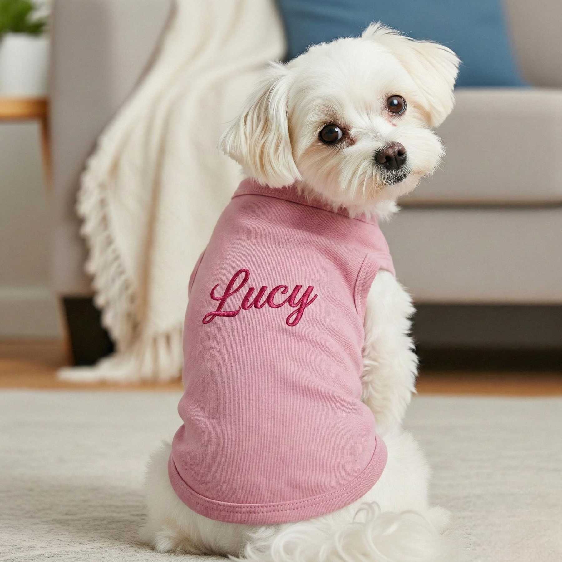 Personalized Embroidery Soft Large Size Pet Shirt | BKPet442