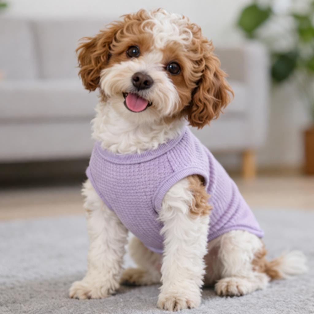 Personalized Embroidery Soft Waffle Pet Shirt | BKPet446