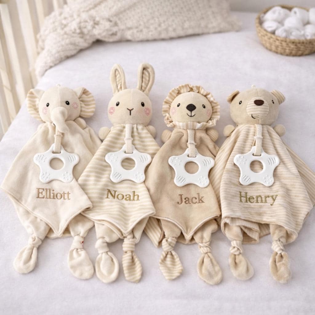 Personalized Baby Embroidery Comforter Sleep Toy | CWToy179