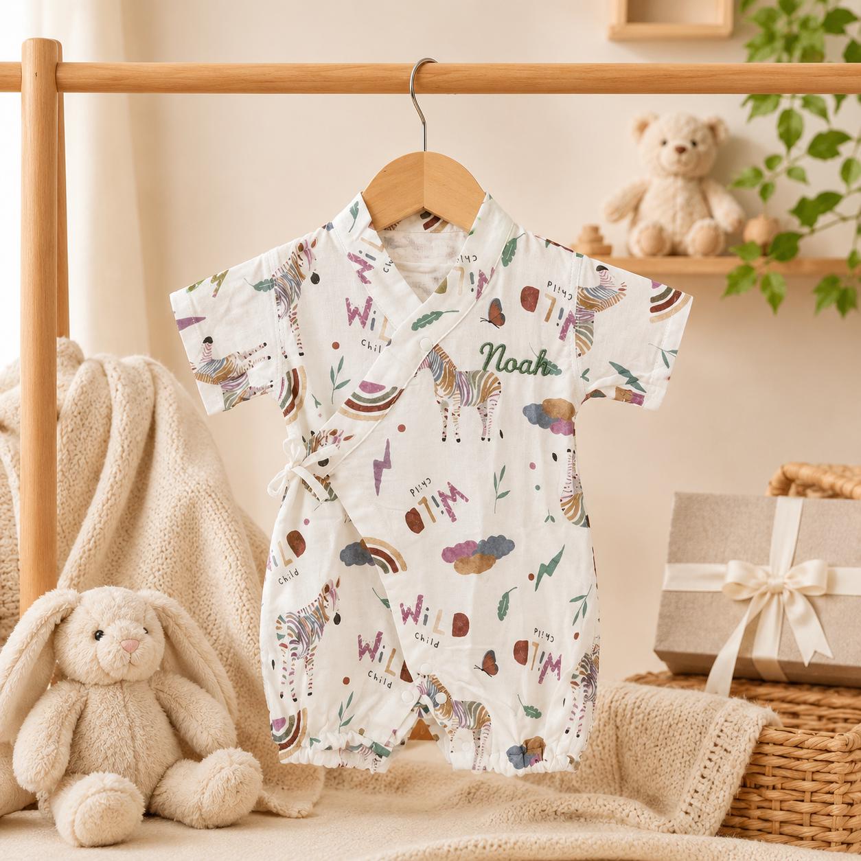 Personalized Baby Kimono Romper | CWBaby510