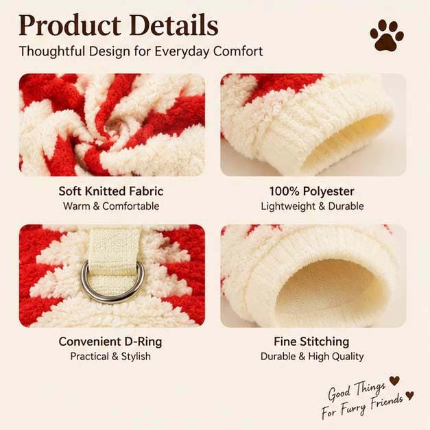 Personalized Embroidered Christmas Dog Sweater | BKPet603