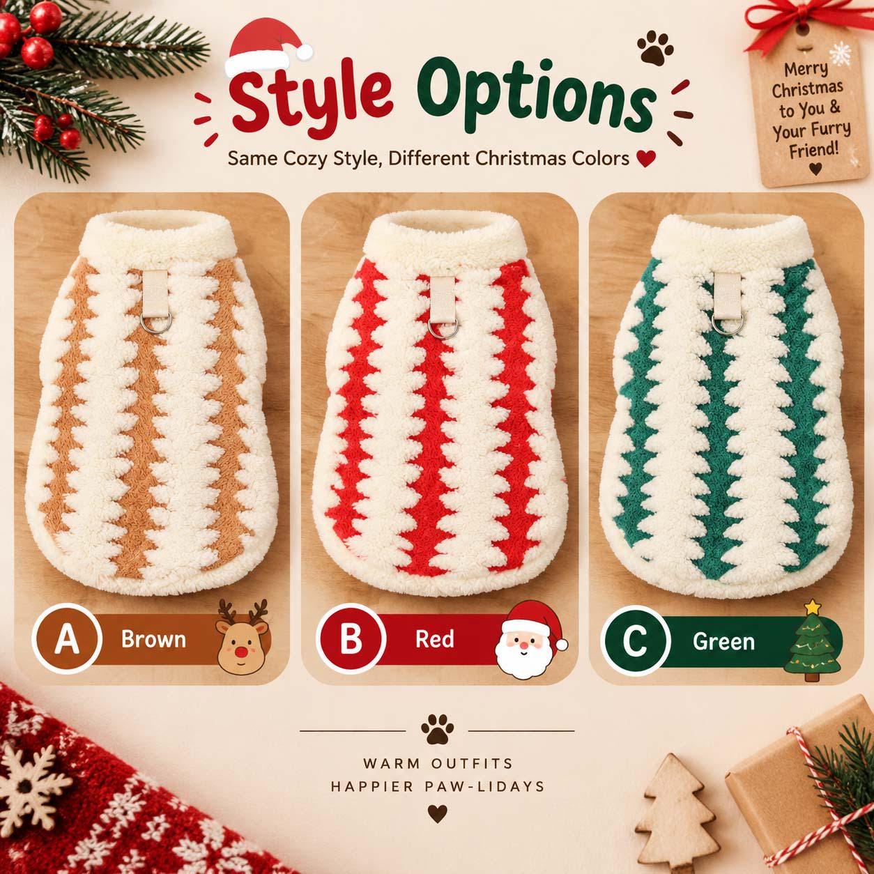 Personalized Embroidered Christmas Dog Sweater | BKPet603