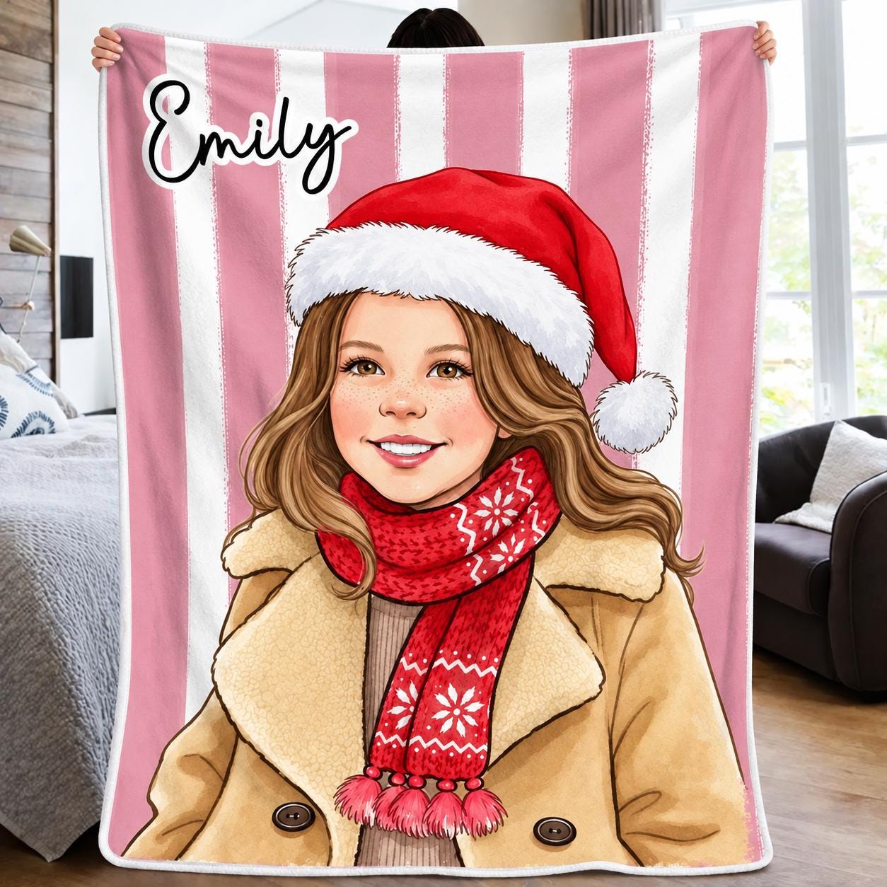 Personalized Merry Christmas Blanket for Comfort & Unique | BKMC37
