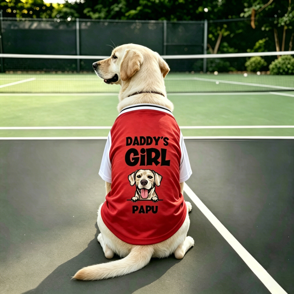 Personalized Big Dog Fun Portrait Fake Two-Piece Jersey Shirt | MNCloth230