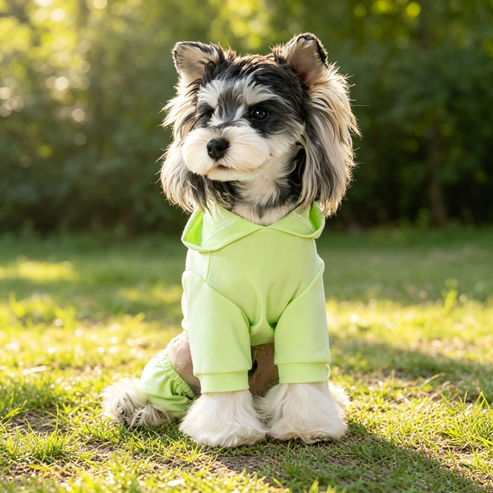 Personalized Embroidered Bear Pocket Four-Leg Dog Hooded Jumpsuit| MNCloth241