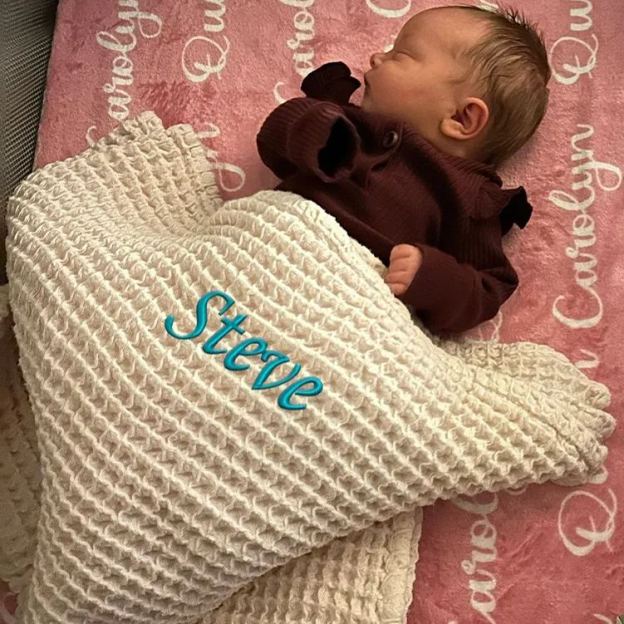 Personalized Embroidered Waffle Blanket for Comfort & Unique| CWBaby48