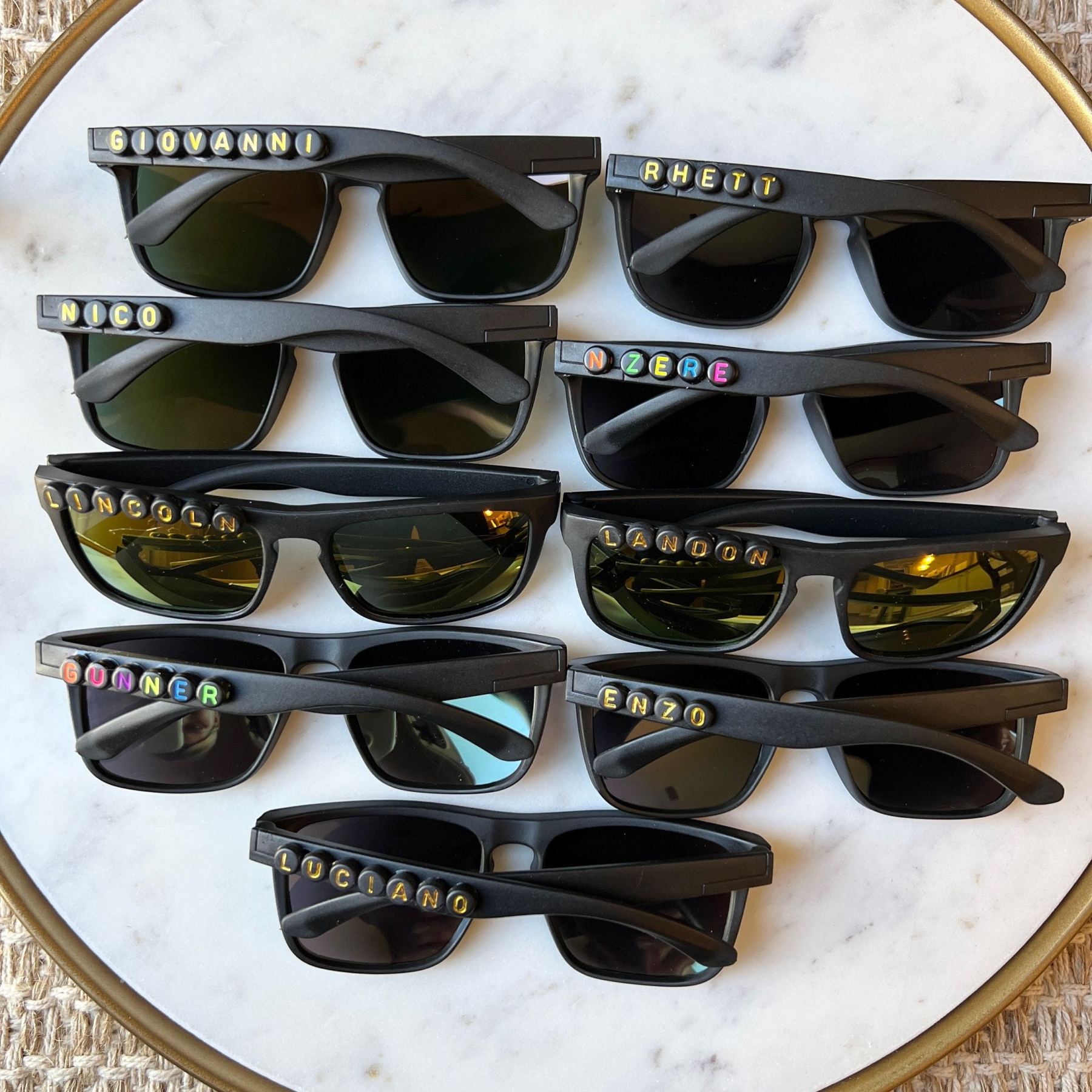 Personalized Colorful Letters Sunglasses For Kids | CWBeach96