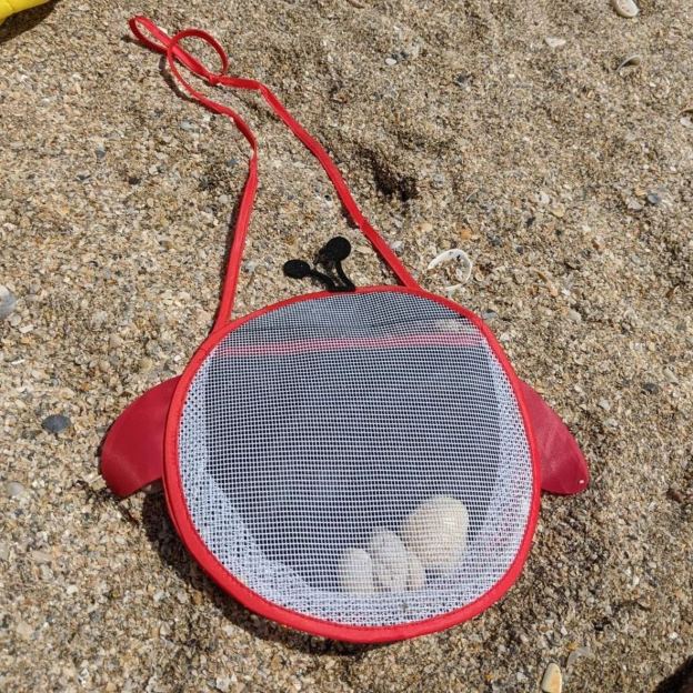 Personalized Ladybird Seashell Zipper Mesh Beach Bag | CWBeach98