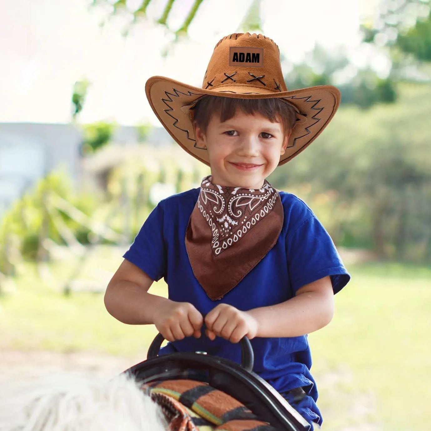 Personalized Leather Patch Cowboy Hat for Comfort & Unique | CWBeach102