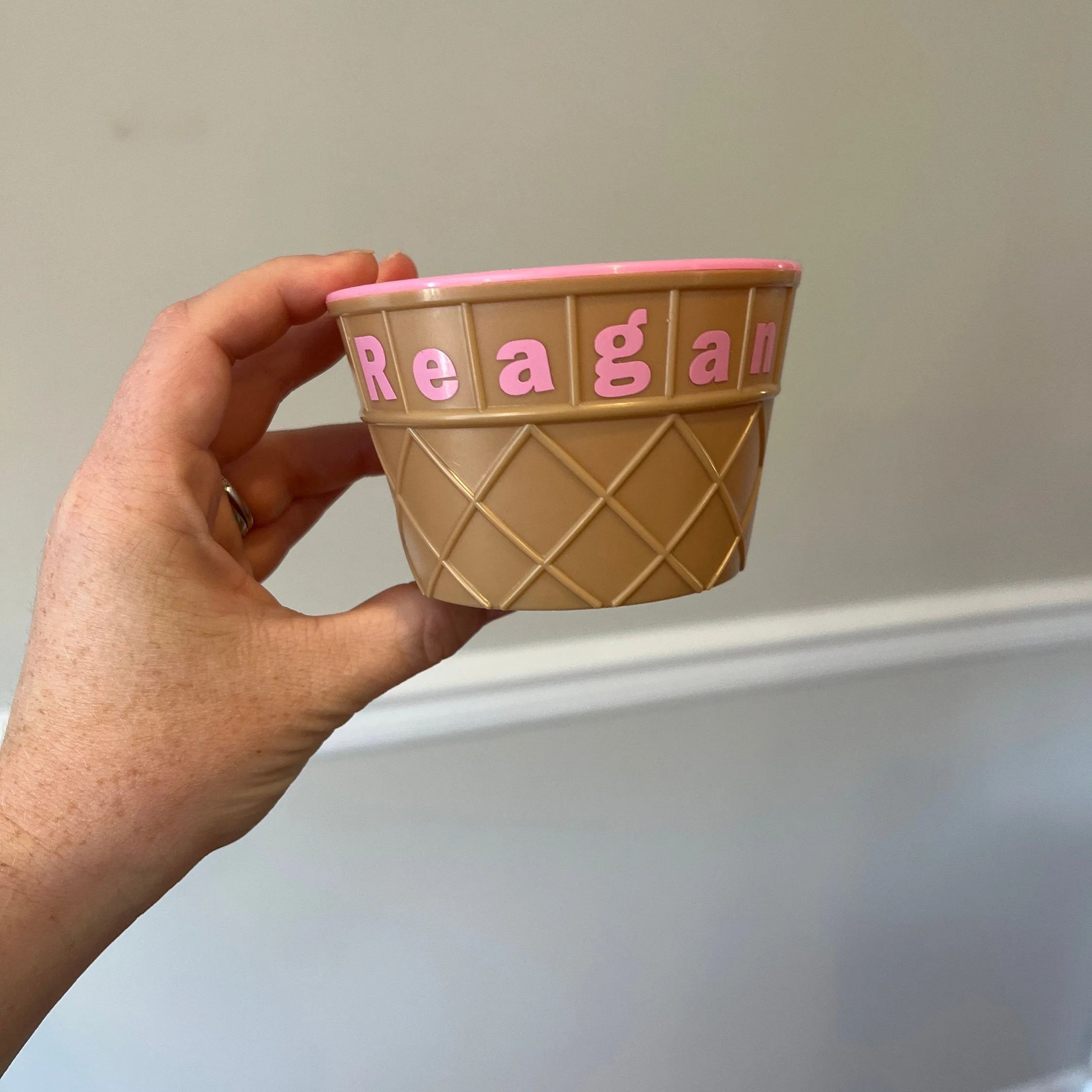 Personalized Kid Toy Reusable Ice Cream Bowl with Spoon | CWToy48