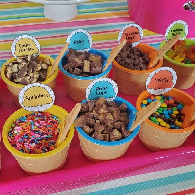 Personalized Kid Toy Reusable Ice Cream Bowl with Spoon | CWToy48