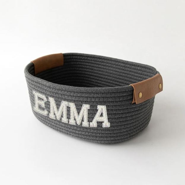 Personalized Kids Beaded Patch Back to School Basket | CWBaby73