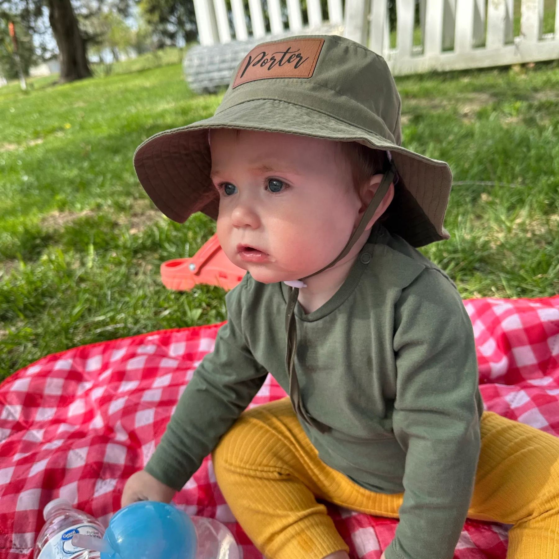 Personalized Leather Patch Bucket Hat for Comfort & Unique | CWBeach43