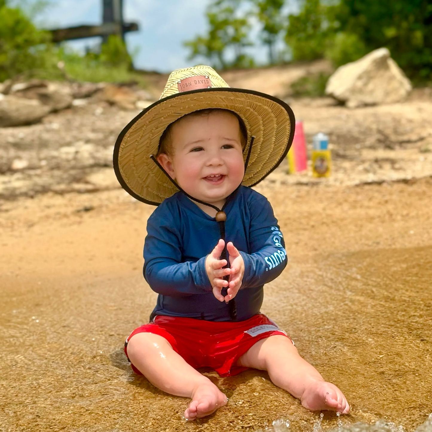 Personalized Summer Leather Patch Straw Hat for Comfort & Unique | CWBeach61