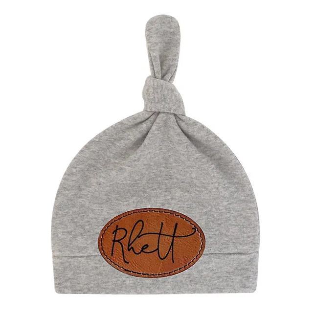 Personalized Newborn Baby Knot Hat Set | CWBaby76