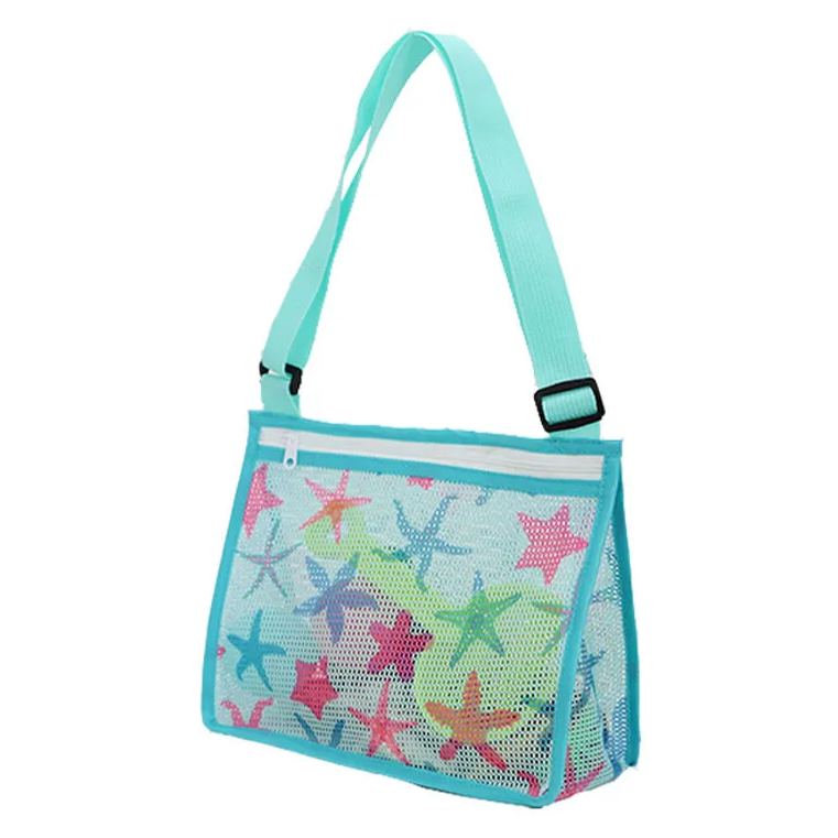 Seashell Zipper Mesh Beach Bag | CWBeach10901
