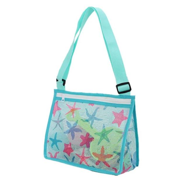 Seashell Zipper Mesh Beach Bag | CWBeach10901