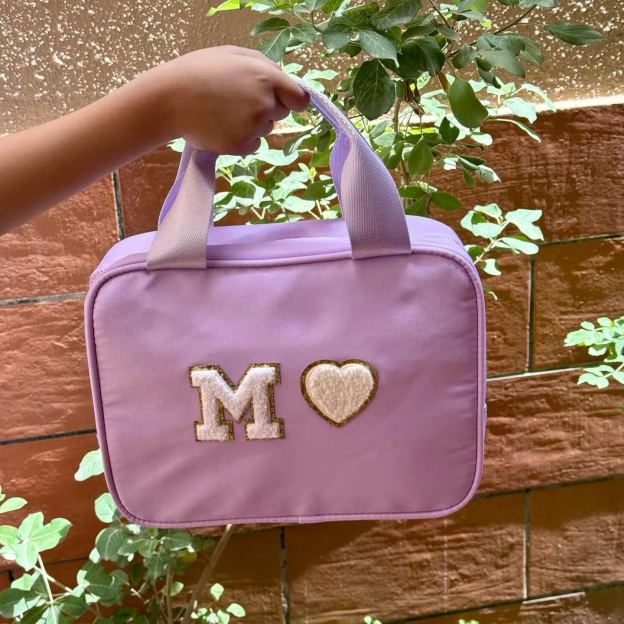 Personalized Chenille Letters Kids Lunch Bag