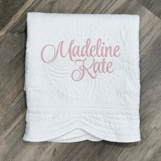 Personalized Embroidered Knit Blanket for Comfort & Unique | CWBaby43