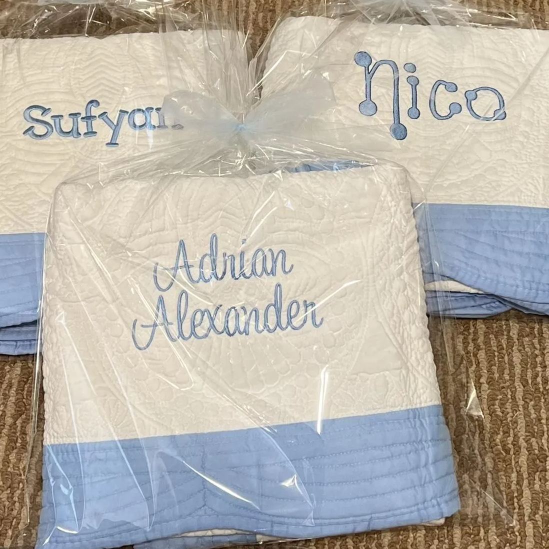 Personalized Embroidered Knit Blanket for Comfort & Unique | CWBaby43