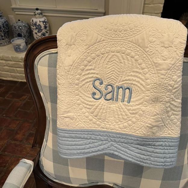 Personalized Embroidered Knit Blanket for Comfort & Unique | CWBaby43