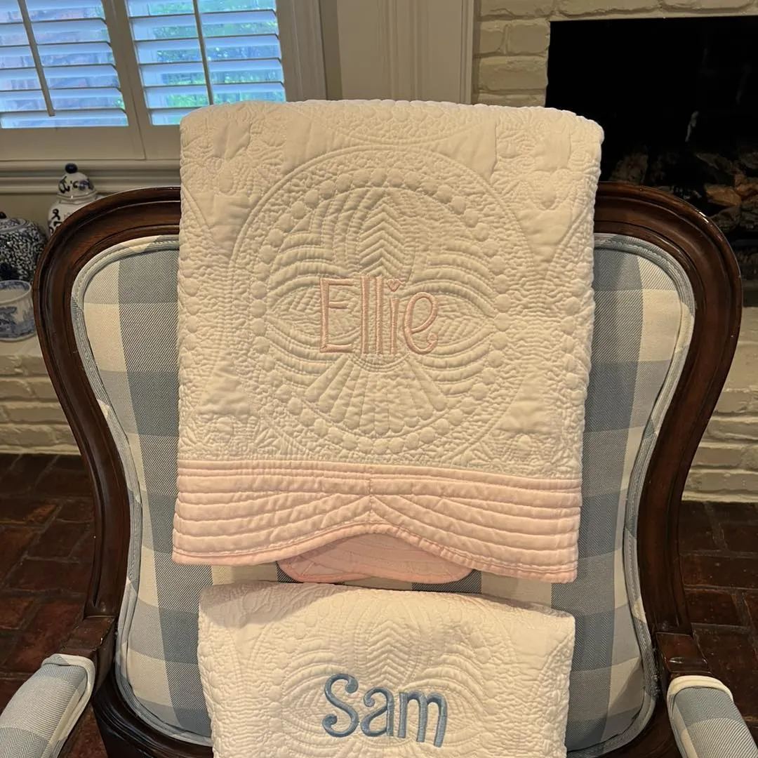 Personalized Embroidered Knit Blanket for Comfort & Unique | CWBaby43