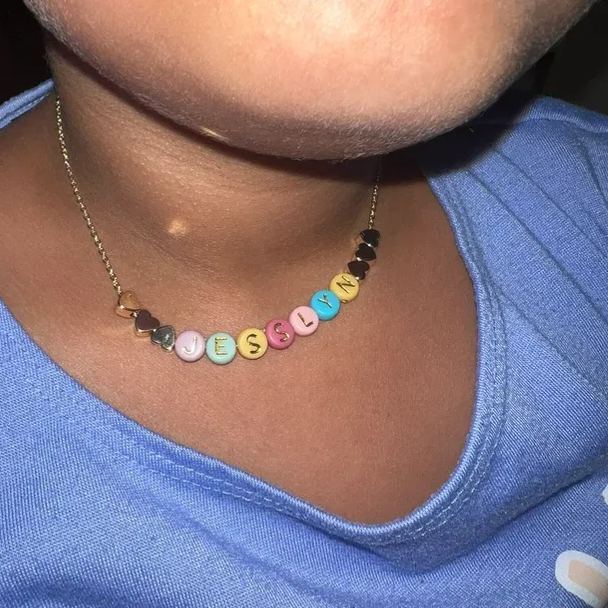 Personalized Colorful Bead Necklace For Kids & Adult ｜CWBeach20